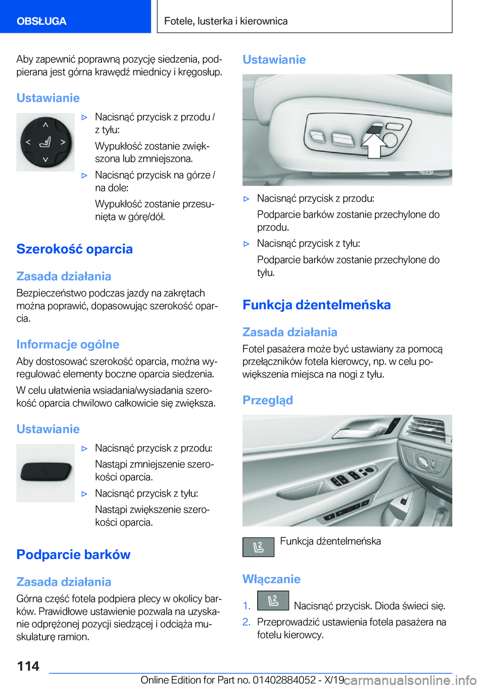 BMW 7 SERIES 2020  Instrukcja obsługi (in Polish) �A�b�y��z�a�p�e�w�n�i�