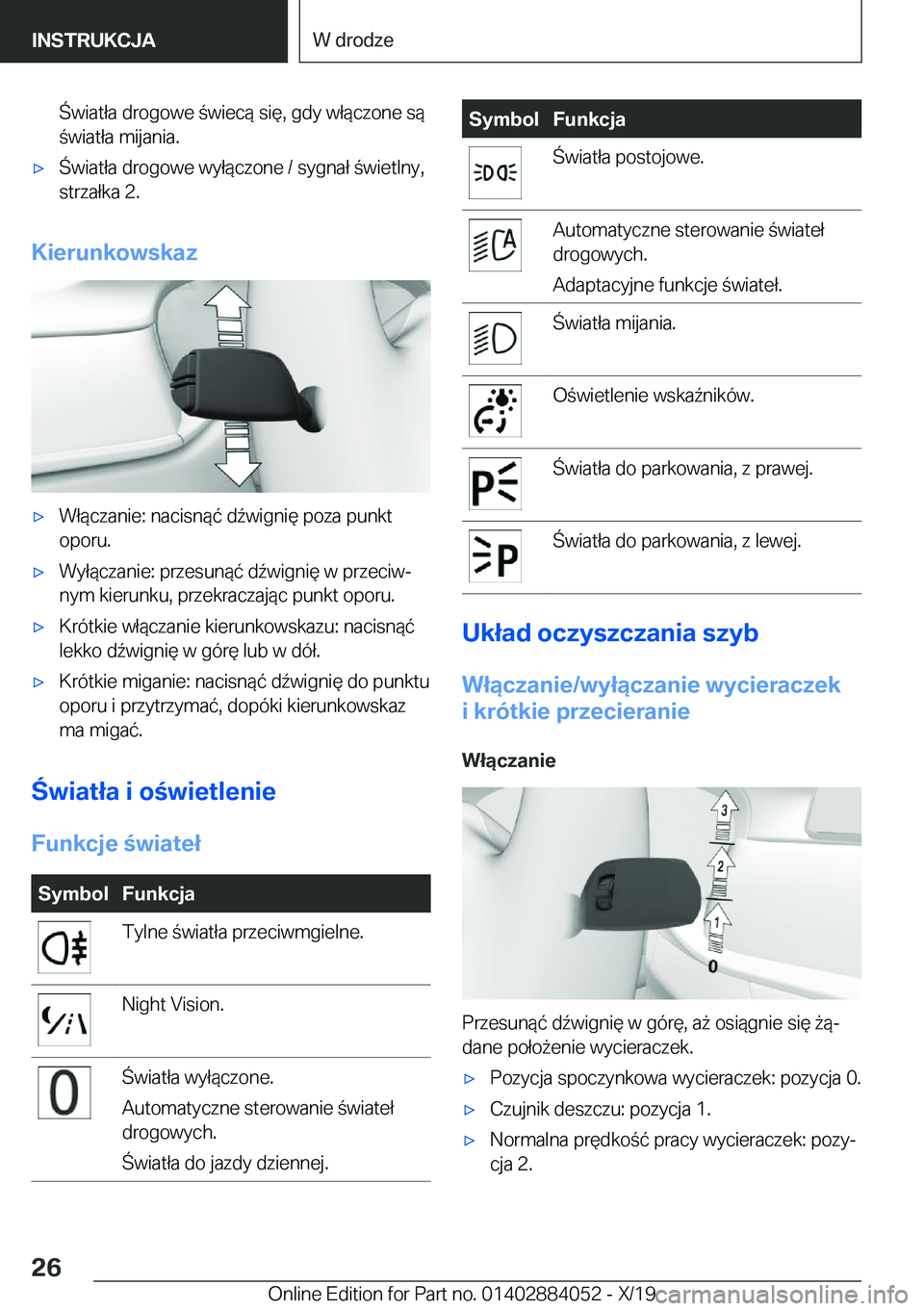 BMW 7 SERIES 2020  Instrukcja obsługi (in Polish) �w�i�a�t�ł�a��d�r�o�g�o�w�e��w�i�e�c�