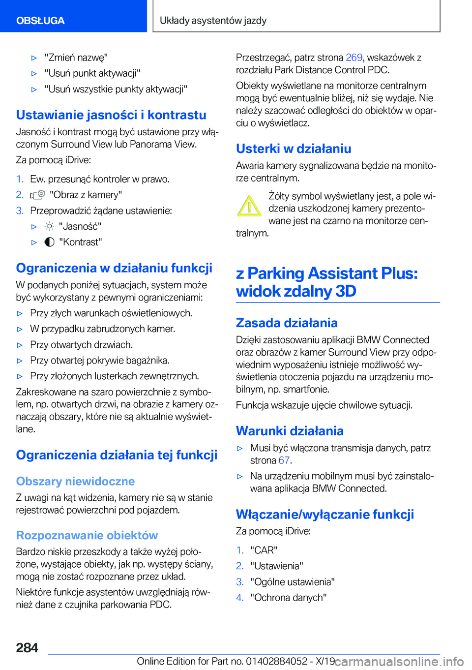 BMW 7 SERIES 2020  Instrukcja obsługi (in Polish) 'x��Z�m�i�e�ń��n�a�z�w�