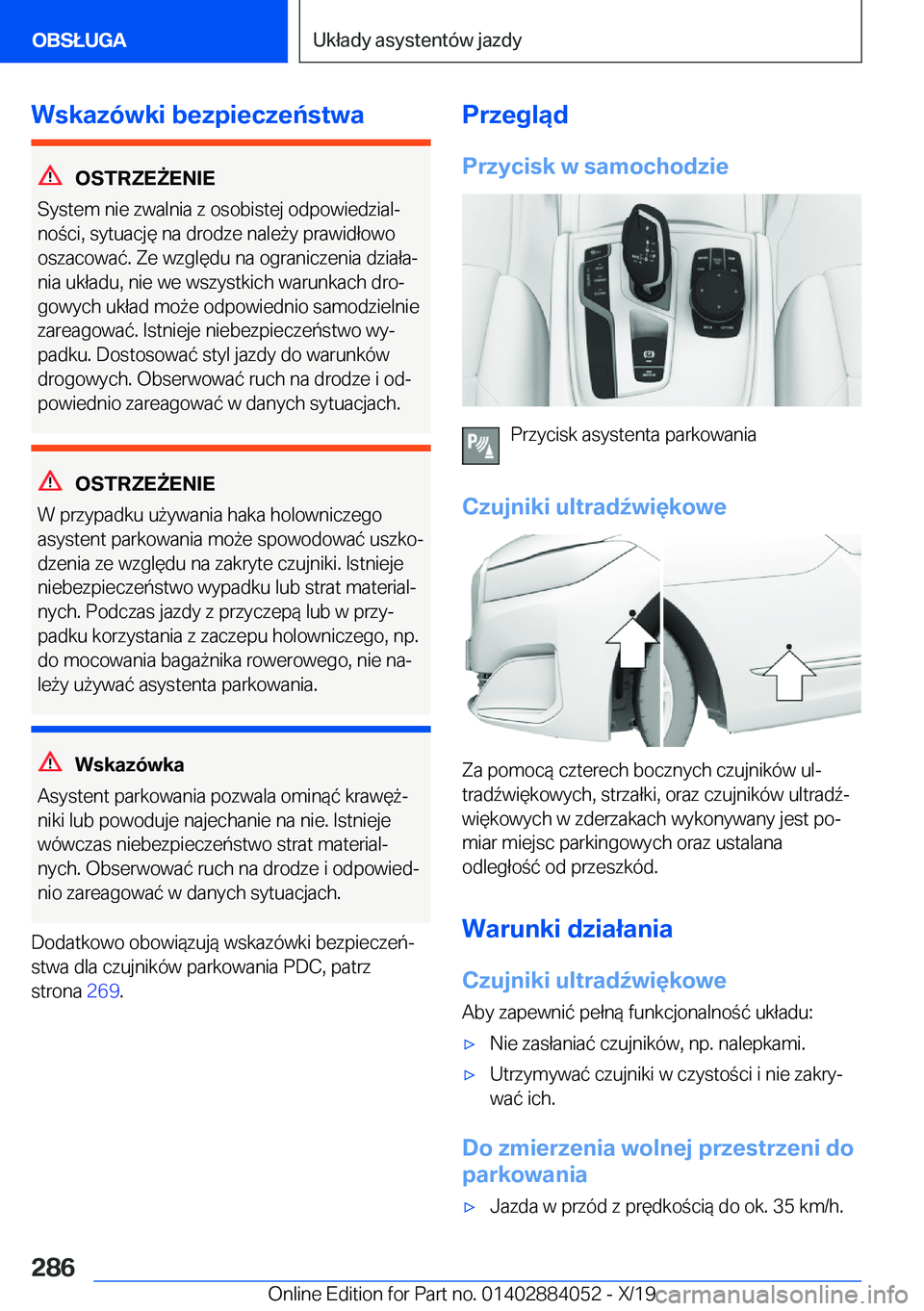 BMW 7 SERIES 2020  Instrukcja obsługi (in Polish) �W�s�k�a�z�