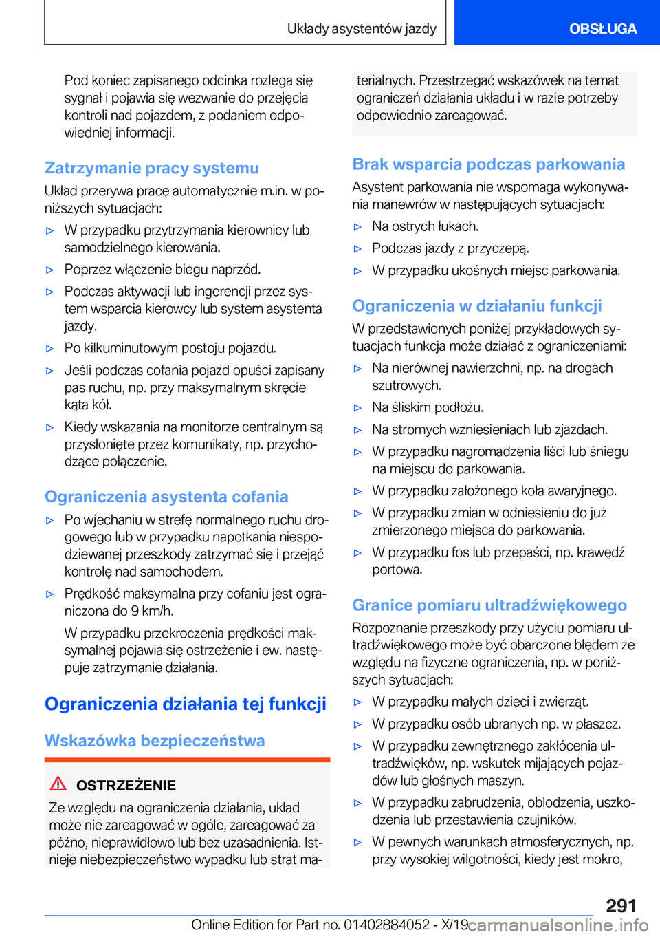 BMW 7 SERIES 2020  Instrukcja obsługi (in Polish) �P�o�d��k�o�n�i�e�c��z�a�p�i�s�a�n�e�g�o��o�d�c�i�n�k�a��r�o�z�l�e�g�a��s�i�