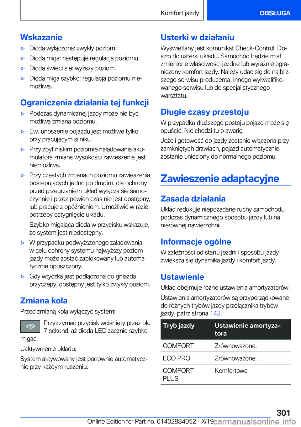 BMW 7 SERIES 2020  Instrukcja obsługi (in Polish) �W�s�k�a�z�a�n�i�e'x�D�i�o�d�a��w�y�ł�