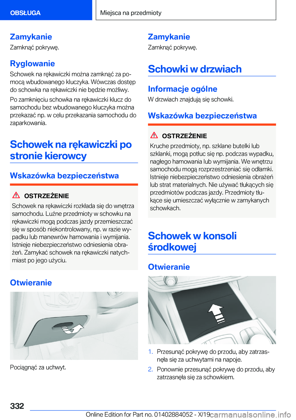 BMW 7 SERIES 2020  Instrukcja obsługi (in Polish) �Z�a�m�y�k�a�n�i�e
�Z�a�m�k�n�