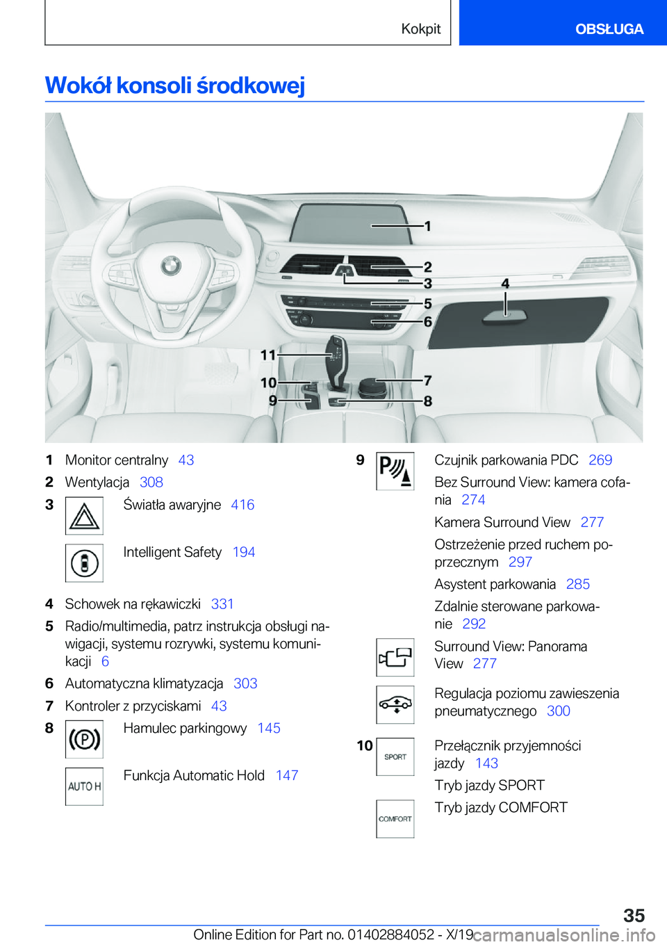 BMW 7 SERIES 2020  Instrukcja obsługi (in Polish) �W�o�k�