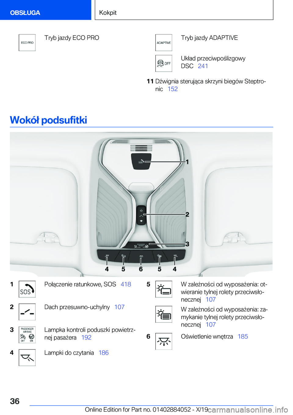 BMW 7 SERIES 2020  Instrukcja obsługi (in Polish) �T�r�y�b��j�a�z�d�y��E�C�O��P�R�O�T�r�y�b��j�a�z�d�y��A�D�A�P�T�I�V�E�U�k�ł�a�d��p�r�z�e�c�i�w�p�o�l�i�z�g�o�w�y
�D�S�C\_ �2�4�1�1�1�D7�w�i�g�n�i�a��s�t�e�r�u�j�