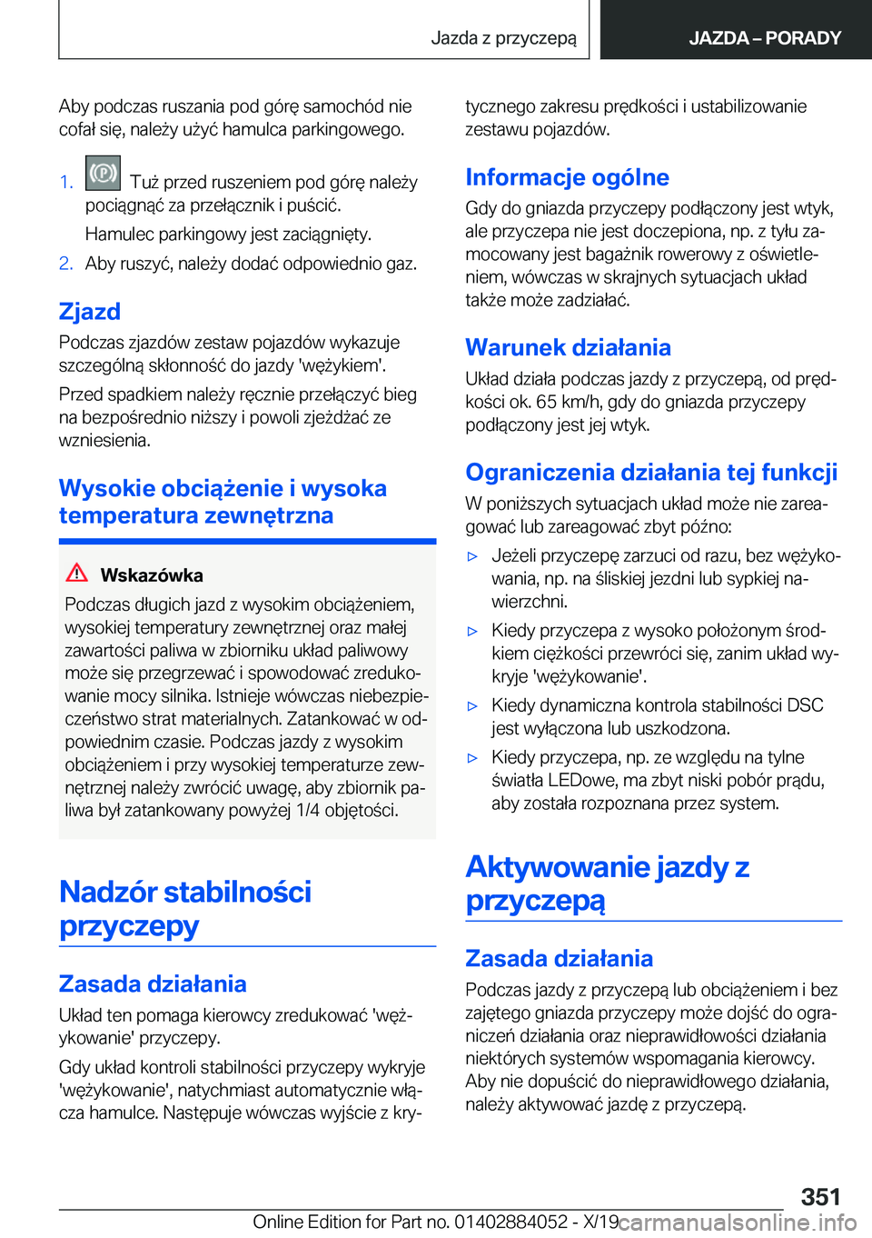 BMW 7 SERIES 2020  Instrukcja obsługi (in Polish) �A�b�y��p�o�d�c�z�a�s��r�u�s�z�a�n�i�a��p�o�d��g�