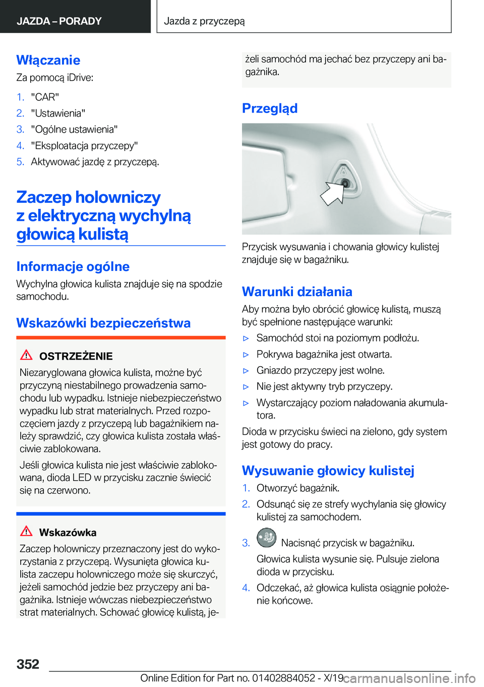 BMW 7 SERIES 2020  Instrukcja obsługi (in Polish) �W�ł�ą�c�z�a�n�i�e
�Z�a��p�o�m�o�c�