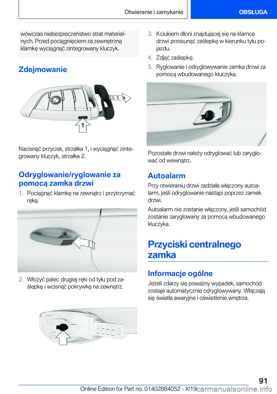 BMW 7 SERIES 2020  Instrukcja obsługi (in Polish) �w�