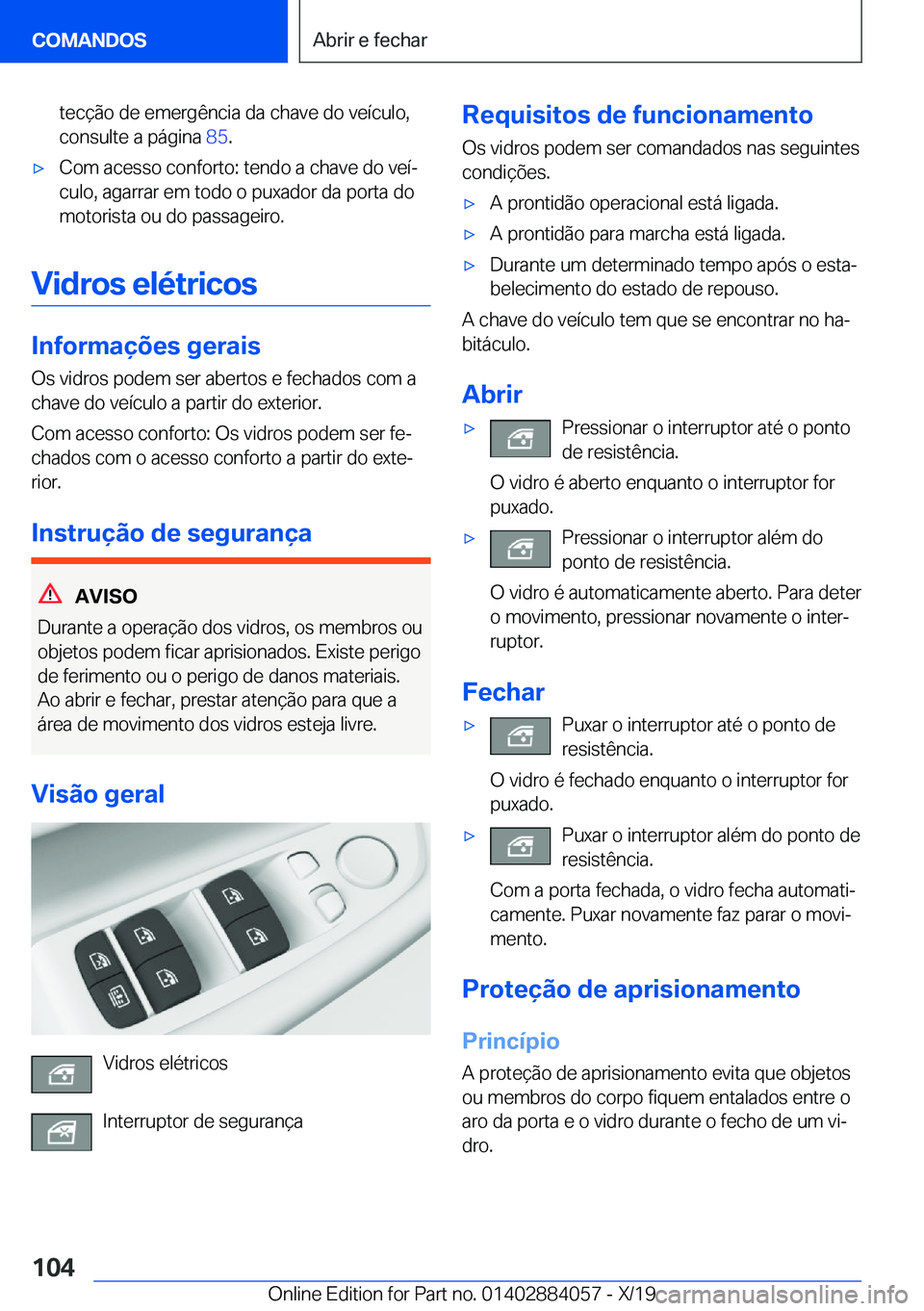 BMW 7 SERIES 2020  Manual do condutor (in Portuguese) �t�e�c�
