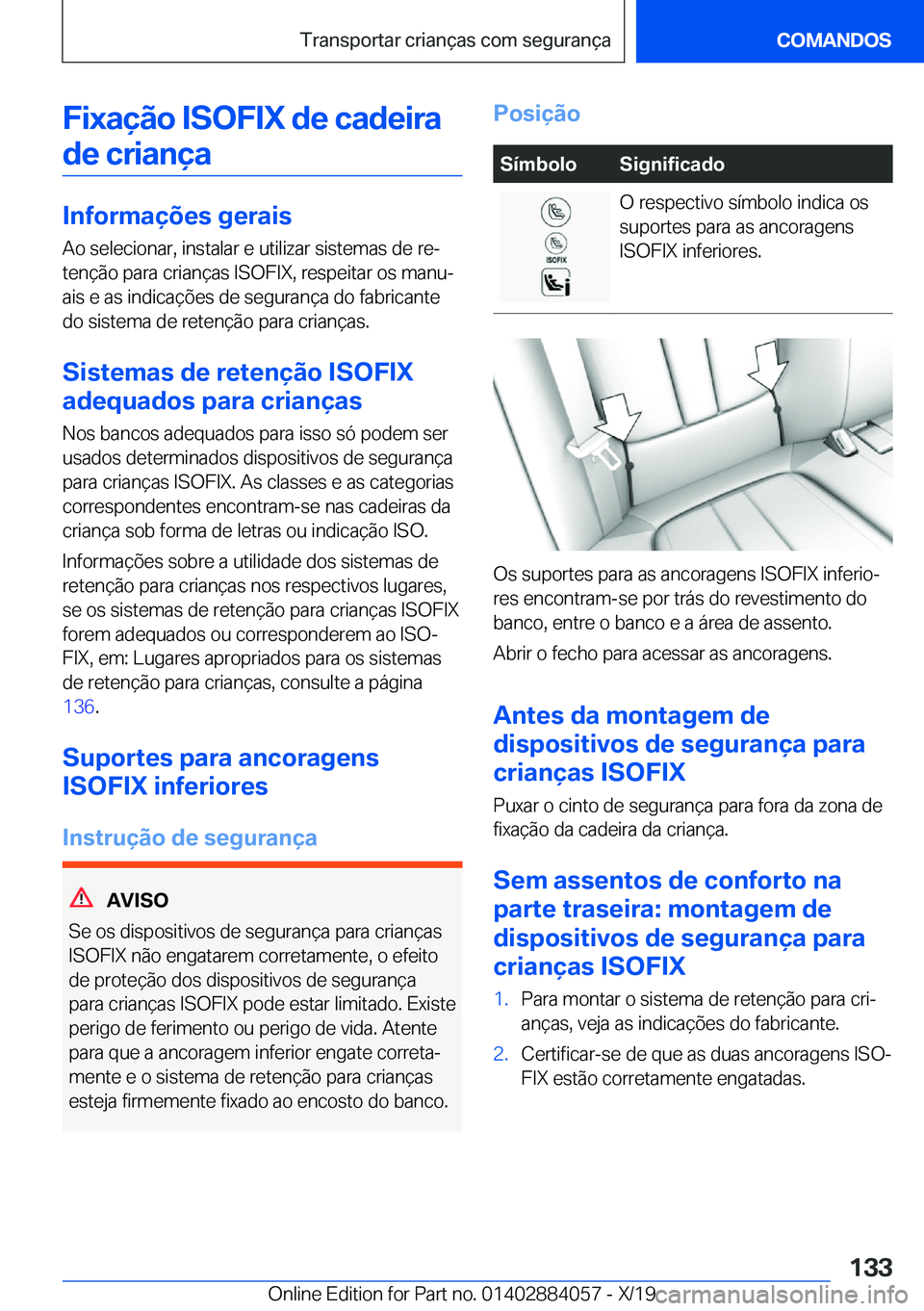 BMW 7 SERIES 2020  Manual do condutor (in Portuguese) �F�i�x�a�
