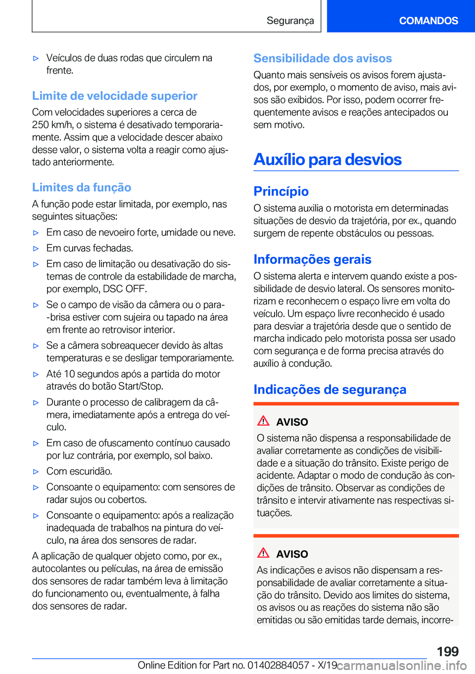 BMW 7 SERIES 2020  Manual do condutor (in Portuguese) 'x�V�e�