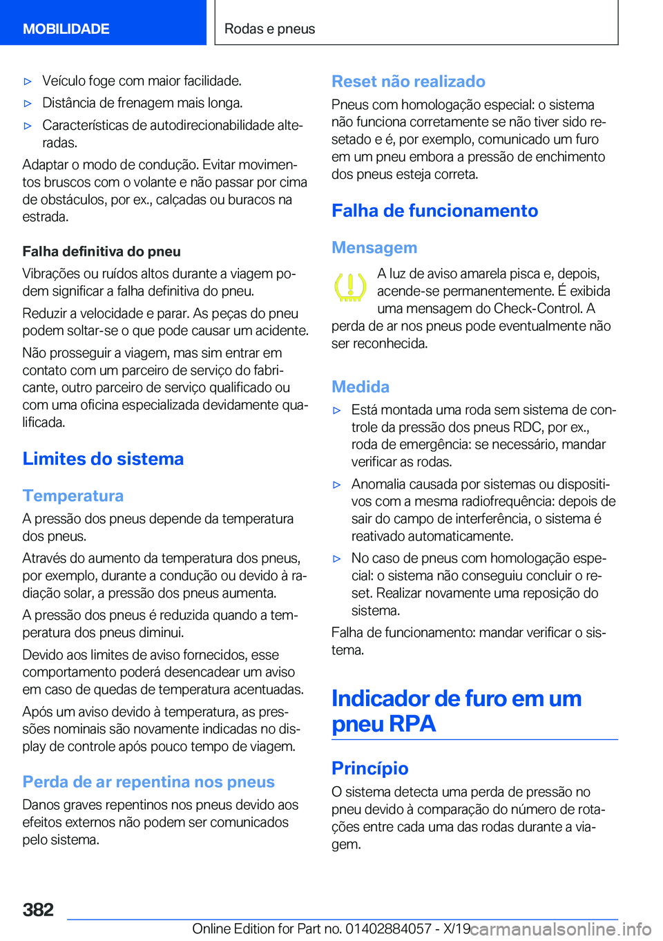 BMW 7 SERIES 2020  Manual do condutor (in Portuguese) 'x�V�e�