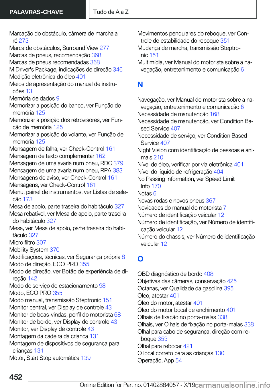 BMW 7 SERIES 2020  Manual do condutor (in Portuguese) �M�a�r�c�a�