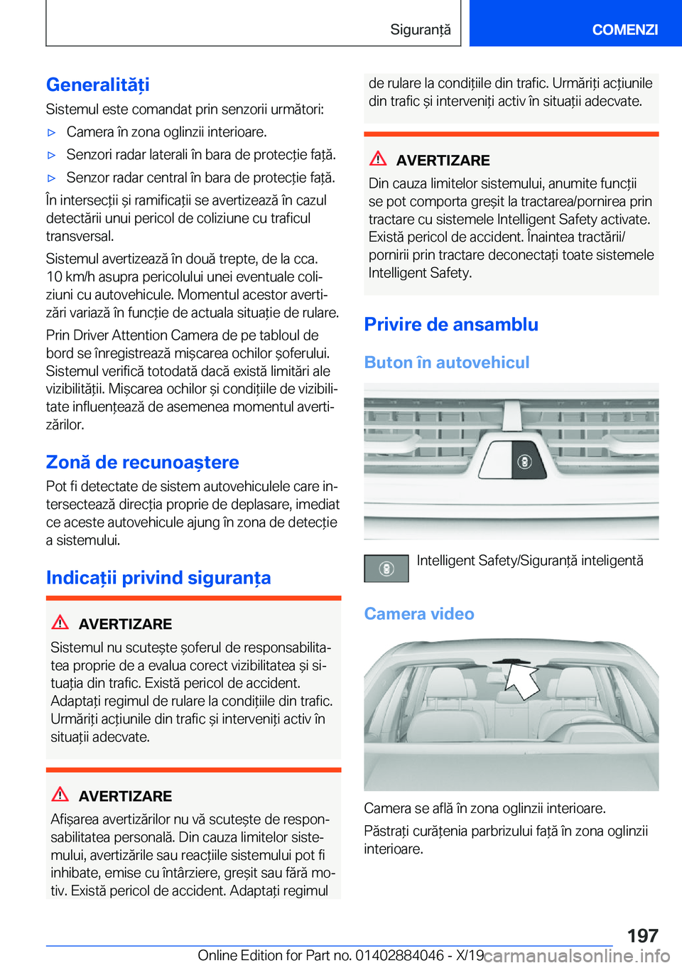 BMW 7 SERIES 2020  Ghiduri De Utilizare (in Romanian) �G�e�n�e�r�a�l�i�t�