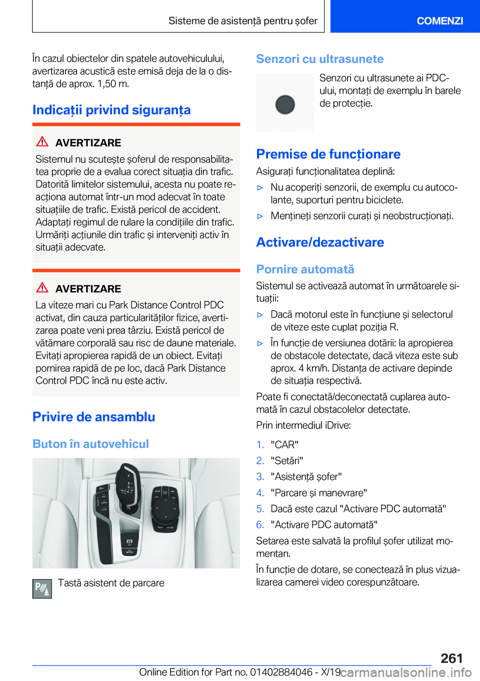 BMW 7 SERIES 2020  Ghiduri De Utilizare (in Romanian) �