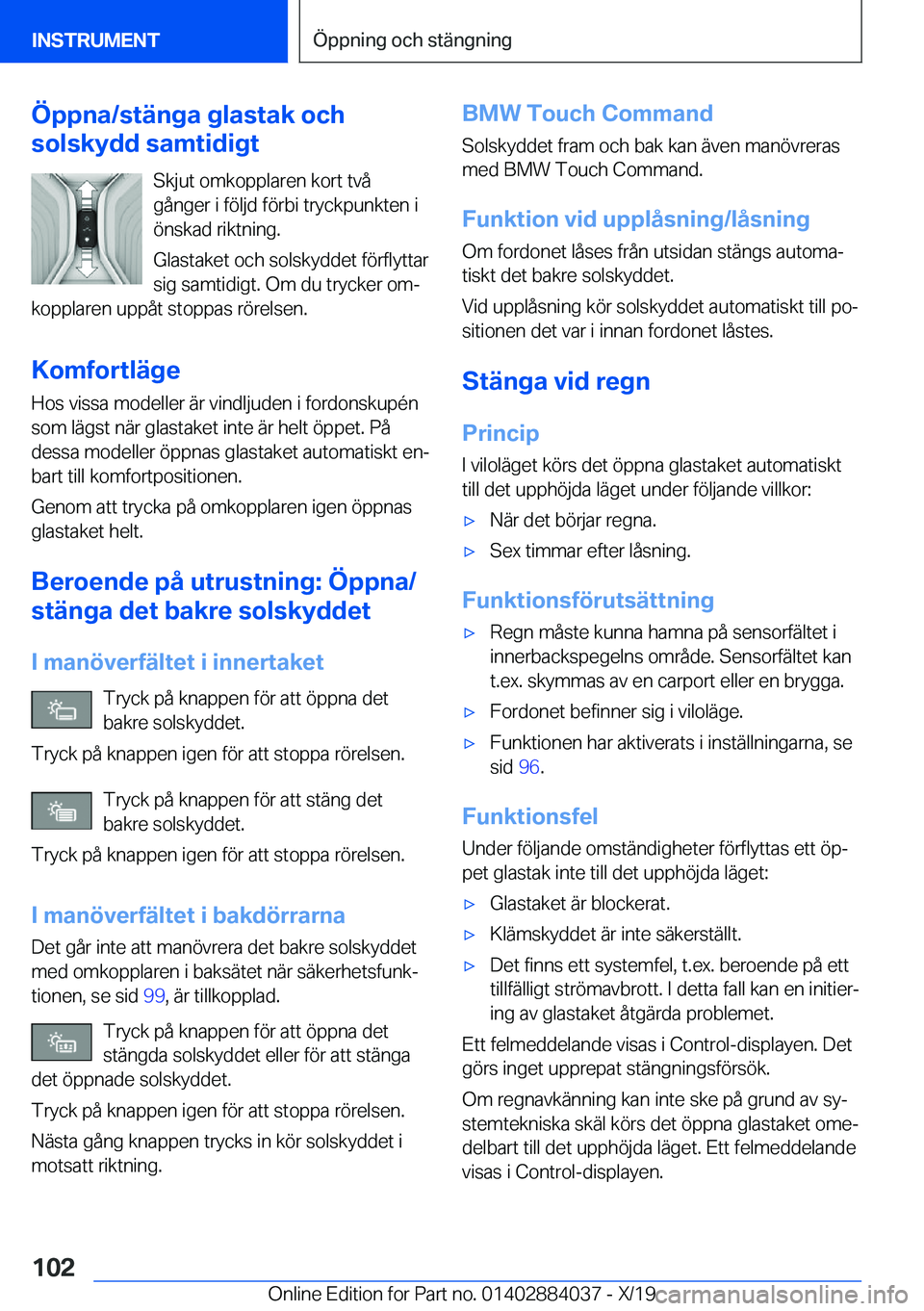BMW 7 SERIES 2020  InstruktionsbÖcker (in Swedish) �