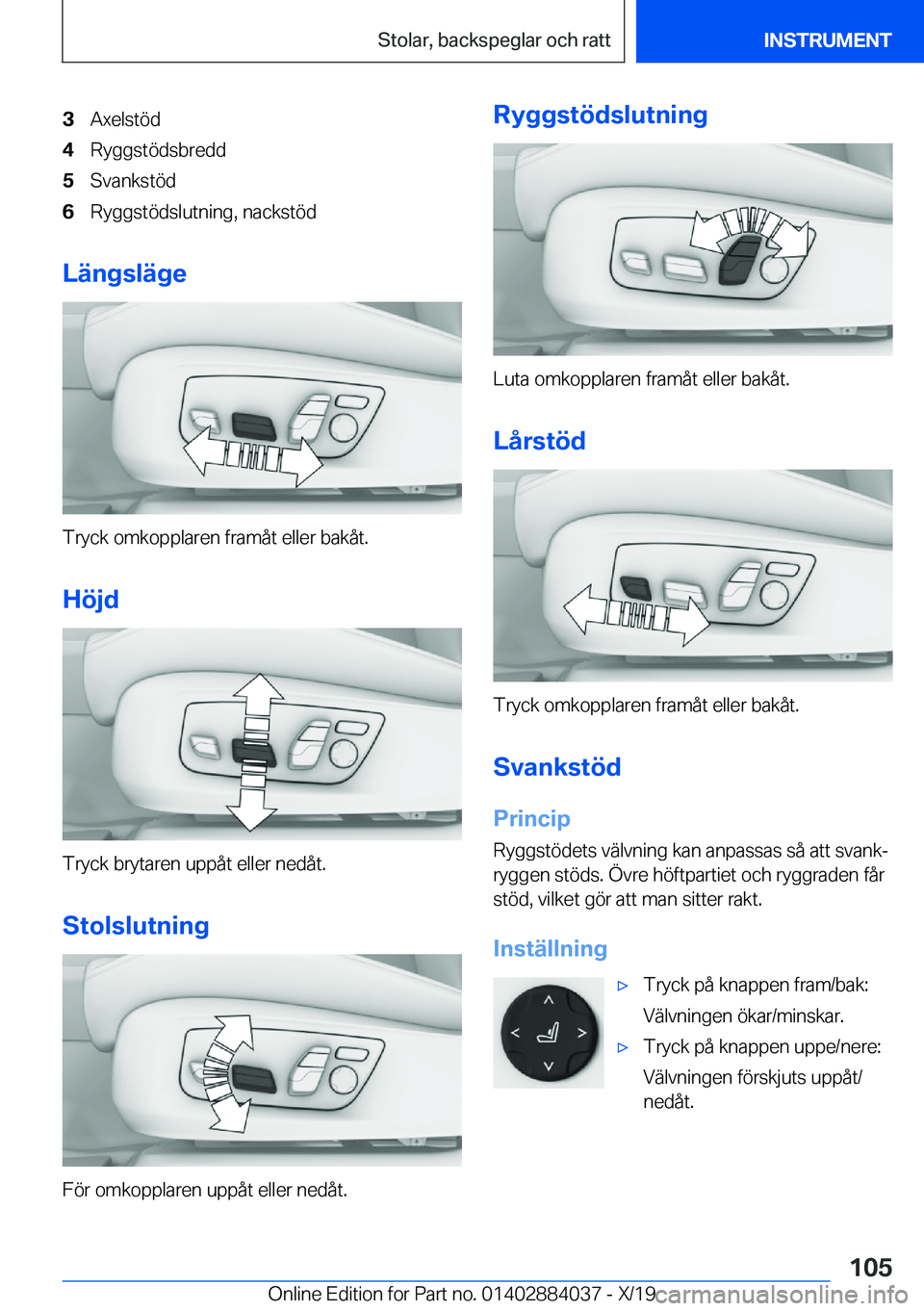 BMW 7 SERIES 2020  InstruktionsbÖcker (in Swedish) �3�A�x�e�l�s�t�