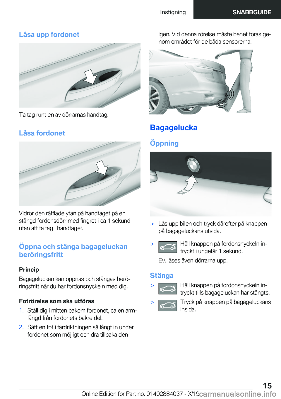BMW 7 SERIES 2020  InstruktionsbÖcker (in Swedish) �L�å�s�a��u�p�p��f�o�r�d�o�n�e�t
�T�a��t�a�g��r�u�n�t��e�n��a�v��d�
