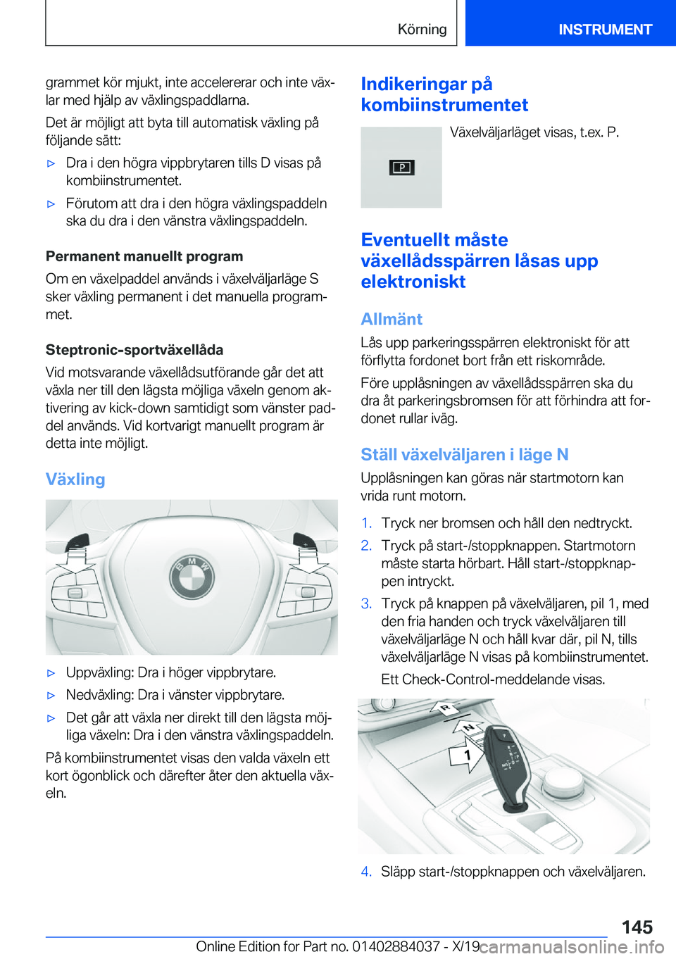 BMW 7 SERIES 2020  InstruktionsbÖcker (in Swedish) �g�r�a�m�m�e�t��k�