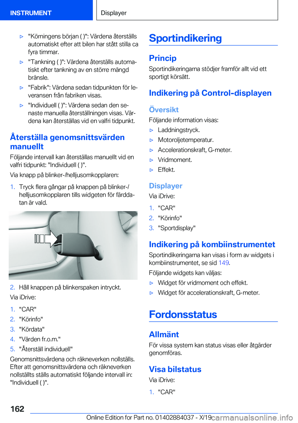 BMW 7 SERIES 2020  InstruktionsbÖcker (in Swedish) 'x��K�