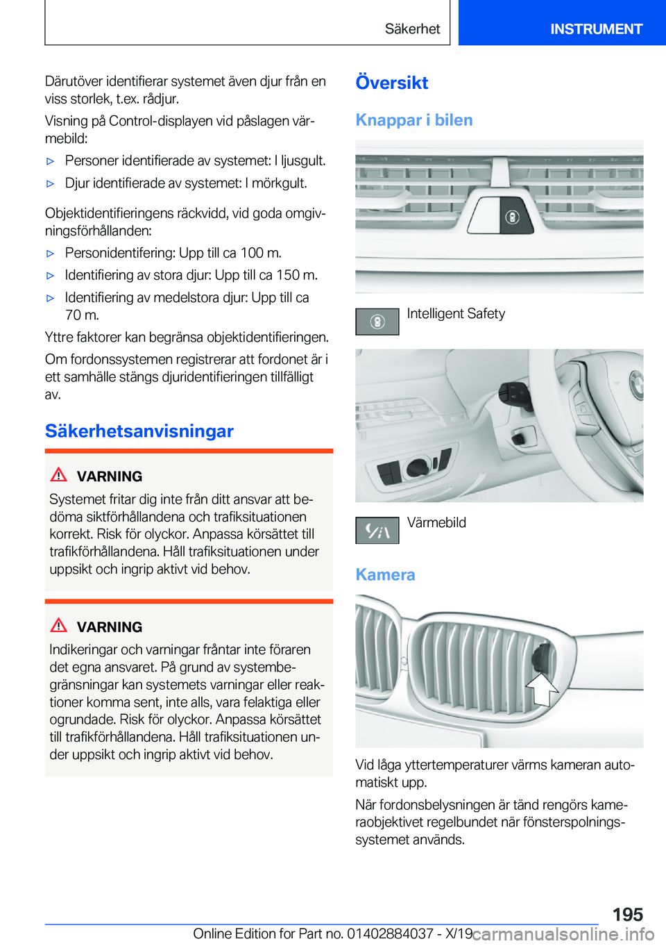 BMW 7 SERIES 2020  InstruktionsbÖcker (in Swedish) �D�ä�r�u�t�