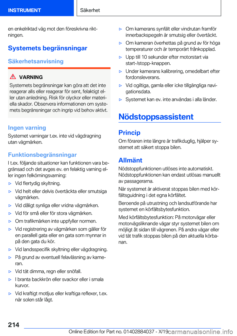 BMW 7 SERIES 2020  InstruktionsbÖcker (in Swedish) �e�n��e�n�k�e�l�r�i�k�t�a�d��v�ä�g��m�o�t��d�e�n��f�
