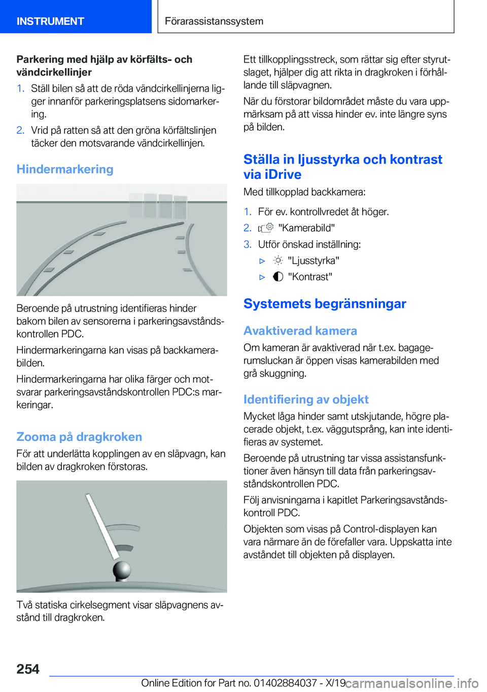 BMW 7 SERIES 2020  InstruktionsbÖcker (in Swedish) �P�a�r�k�e�r�i�n�g��m�e�d��h�j�ä�l�p��a�v��k�