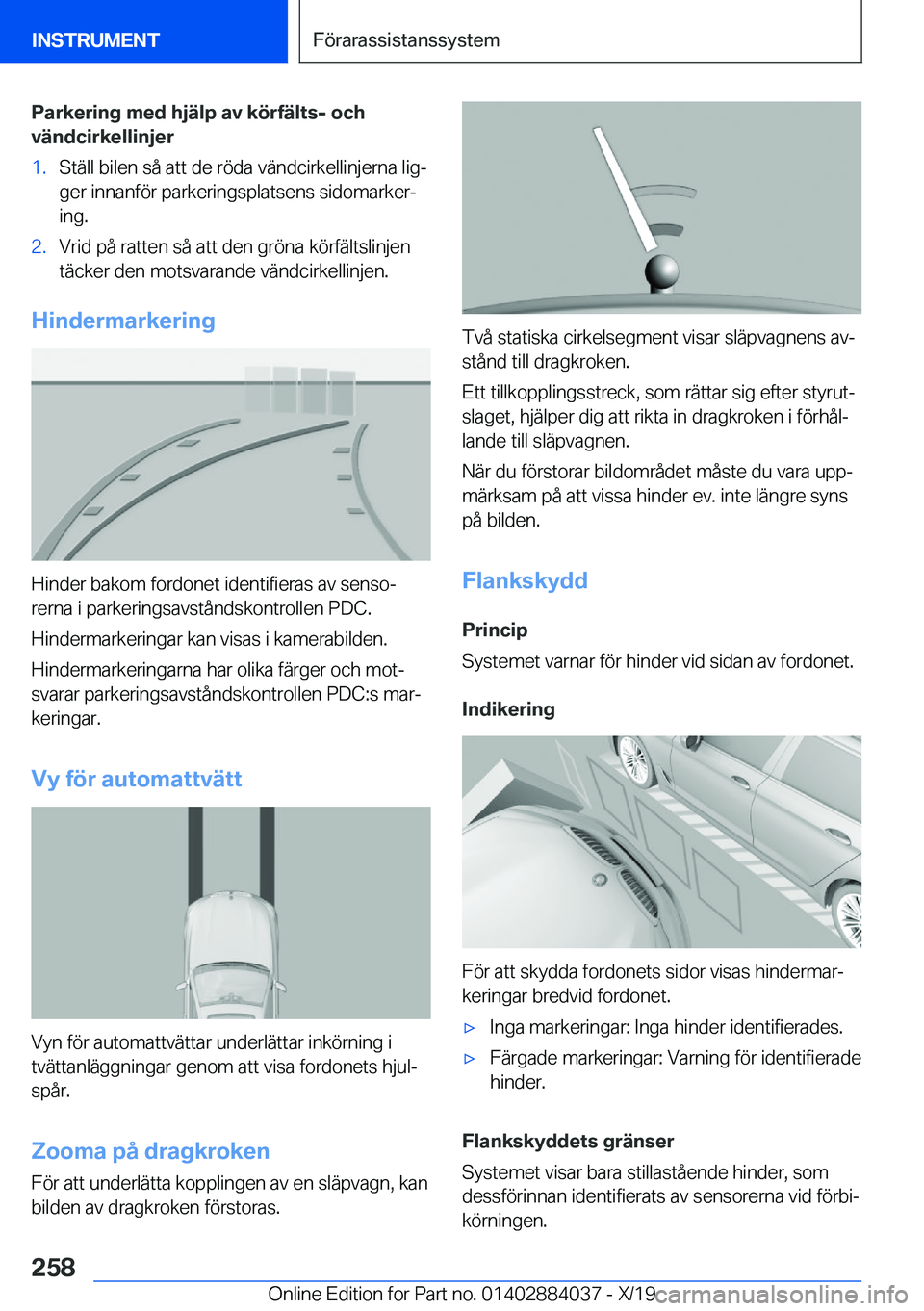 BMW 7 SERIES 2020  InstruktionsbÖcker (in Swedish) �P�a�r�k�e�r�i�n�g��m�e�d��h�j�ä�l�p��a�v��k�