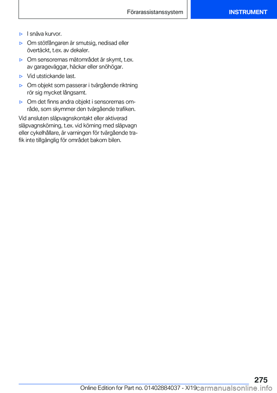 BMW 7 SERIES 2020  InstruktionsbÖcker (in Swedish) 'x�I��s�n�ä�v�a��k�u�r�v�o�r�.'x�O�m��s�t�