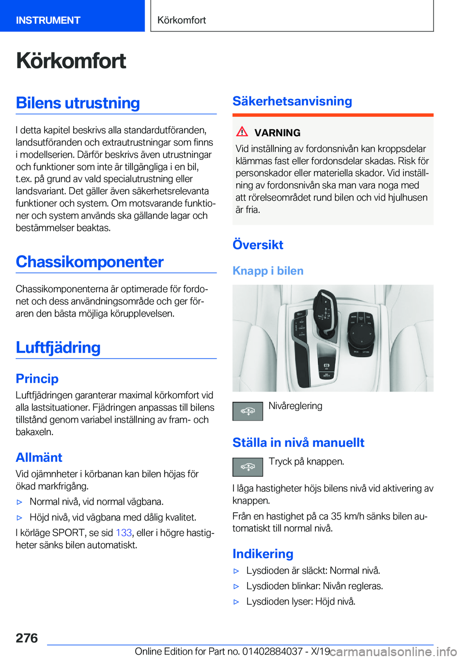 BMW 7 SERIES 2020  InstruktionsbÖcker (in Swedish) �K�