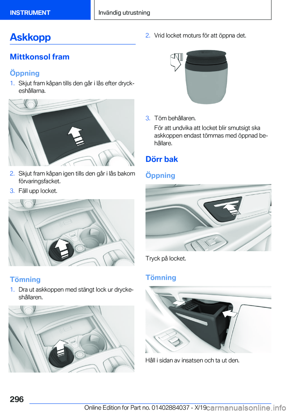 BMW 7 SERIES 2020  InstruktionsbÖcker (in Swedish) �A�s�k�k�o�p�p
�M�i�t�t�k�o�n�s�o�l��f�r�a�m
�