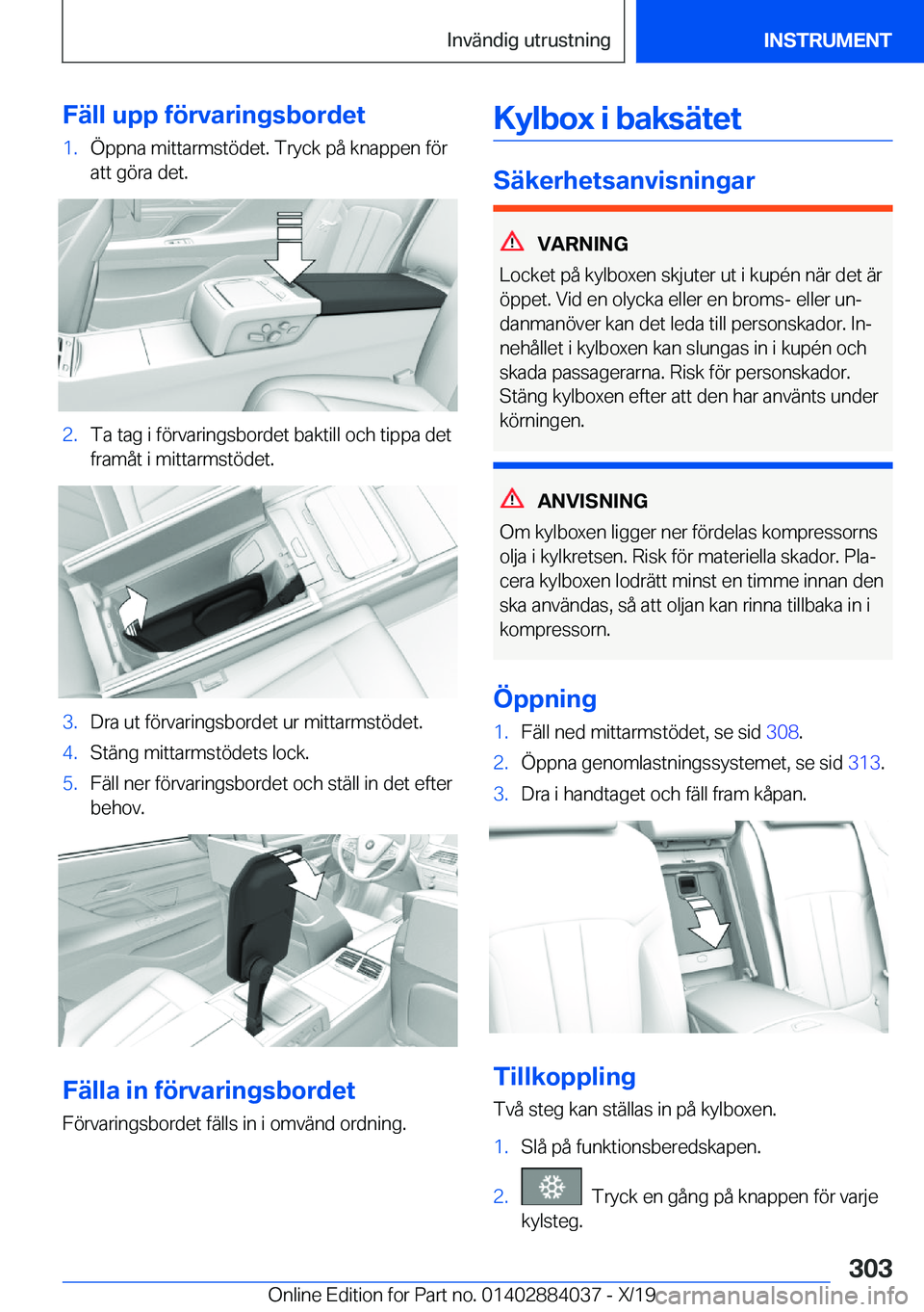 BMW 7 SERIES 2020  InstruktionsbÖcker (in Swedish) �F�ä�l�l��u�p�p��f�
