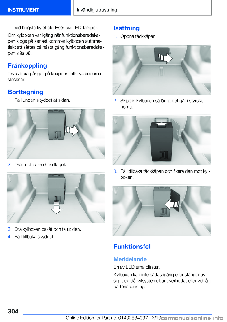 BMW 7 SERIES 2020  InstruktionsbÖcker (in Swedish) �V�i�d��h�