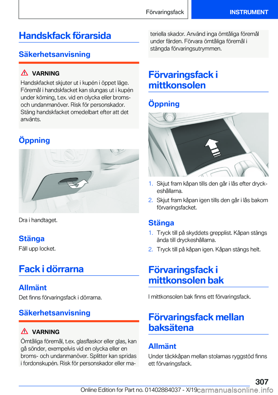 BMW 7 SERIES 2020  InstruktionsbÖcker (in Swedish) �H�a�n�d�s�k�f�a�c�k��f�