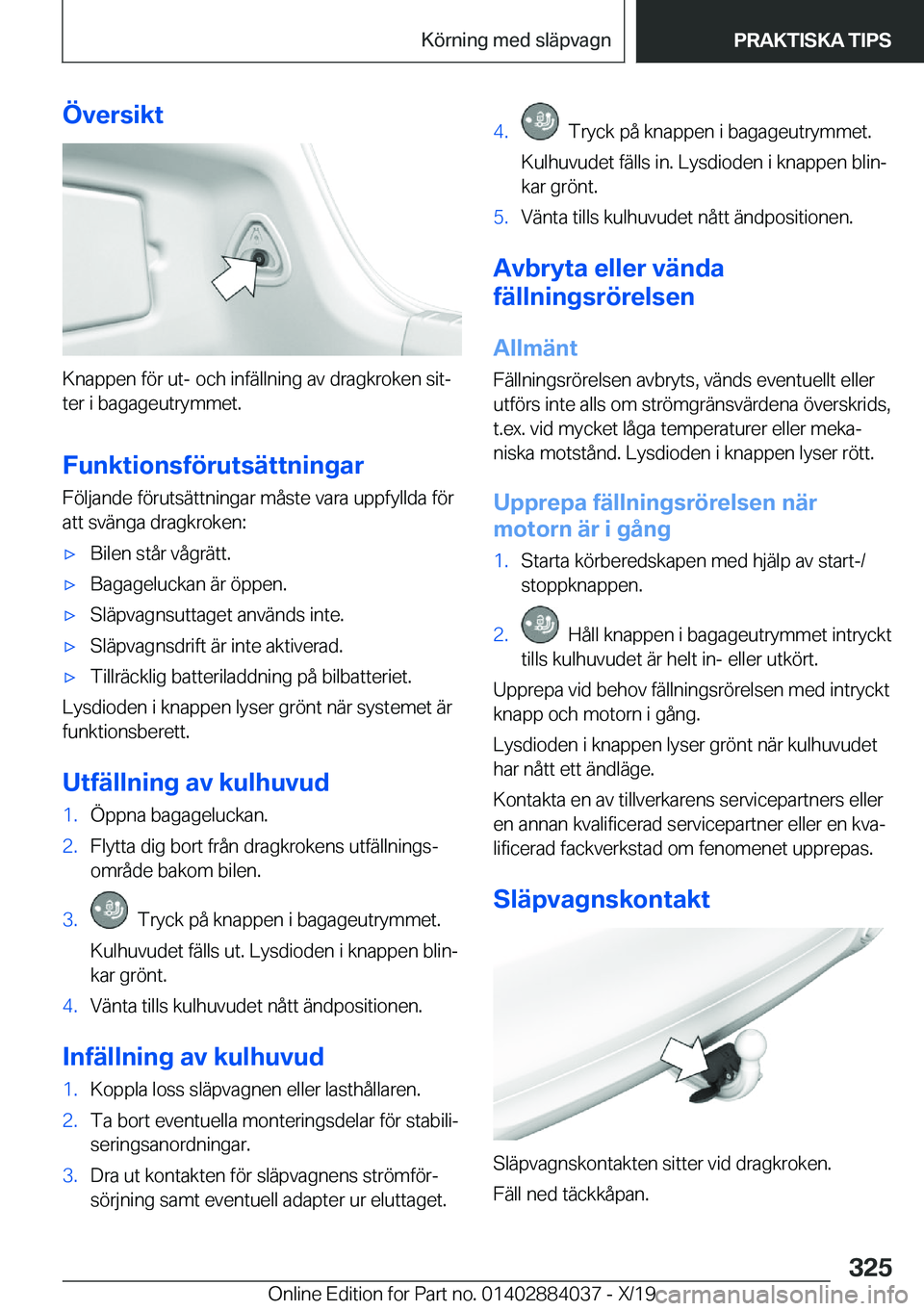 BMW 7 SERIES 2020  InstruktionsbÖcker (in Swedish) �