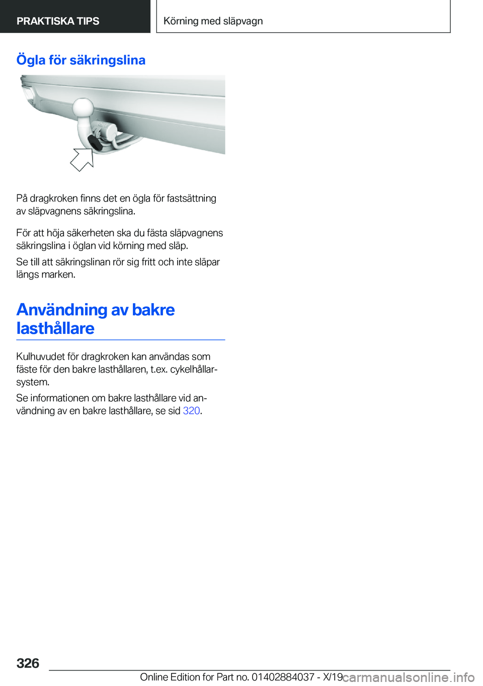 BMW 7 SERIES 2020  InstruktionsbÖcker (in Swedish) �