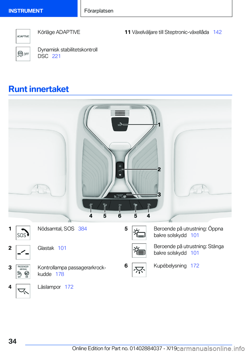 BMW 7 SERIES 2020  InstruktionsbÖcker (in Swedish) �K�