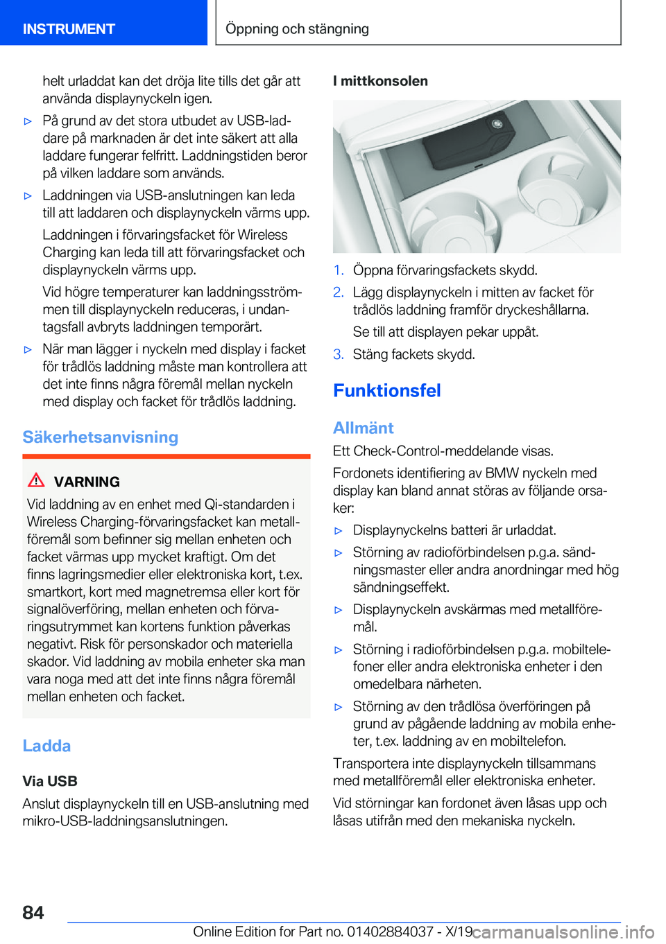 BMW 7 SERIES 2020  InstruktionsbÖcker (in Swedish) �h�e�l�t��u�r�l�a�d�d�a�t��k�a�n��d�e�t��d�r�