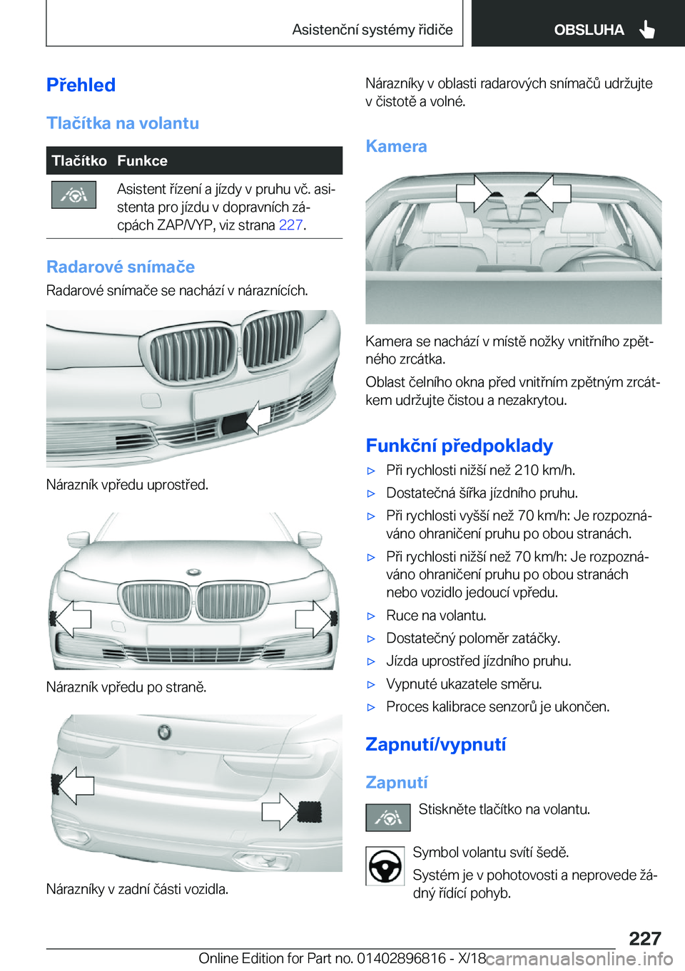 BMW 7 SERIES 2019  Návod na použití (in Czech) �P�e�h�l�e�d
�T�l�a�č�