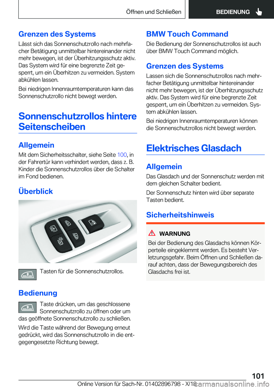 BMW 7 SERIES 2019  Betriebsanleitungen (in German) �G�r�e�n�z�e�n��d�e�s��S�y�s�t�e�m�s
�L�