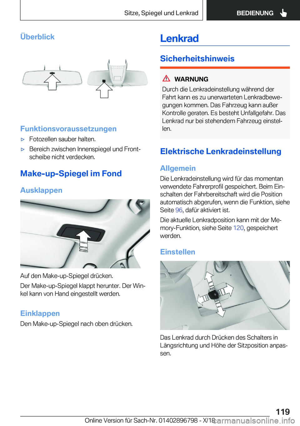BMW 7 SERIES 2019  Betriebsanleitungen (in German) �