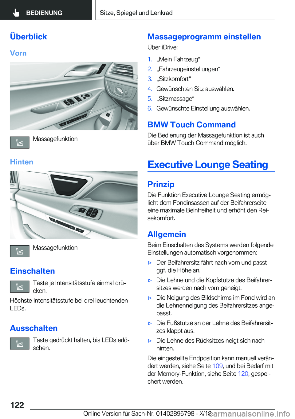 BMW 7 SERIES 2019  Betriebsanleitungen (in German) �