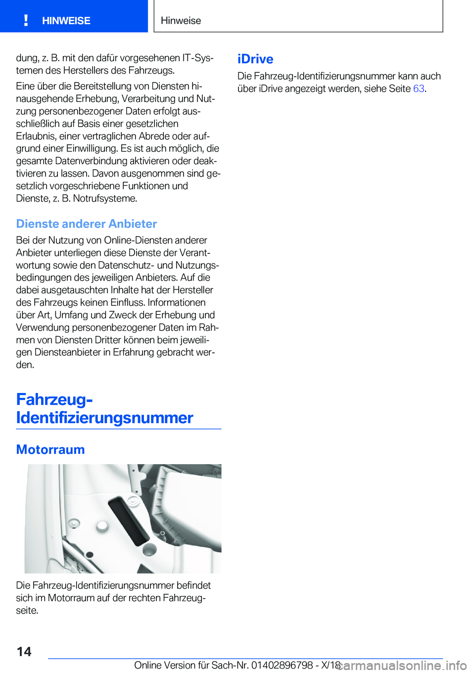 BMW 7 SERIES 2019  Betriebsanleitungen (in German) �d�u�n�g�,��z�.��B�.��m�i�t��d�e�n��d�a�f�