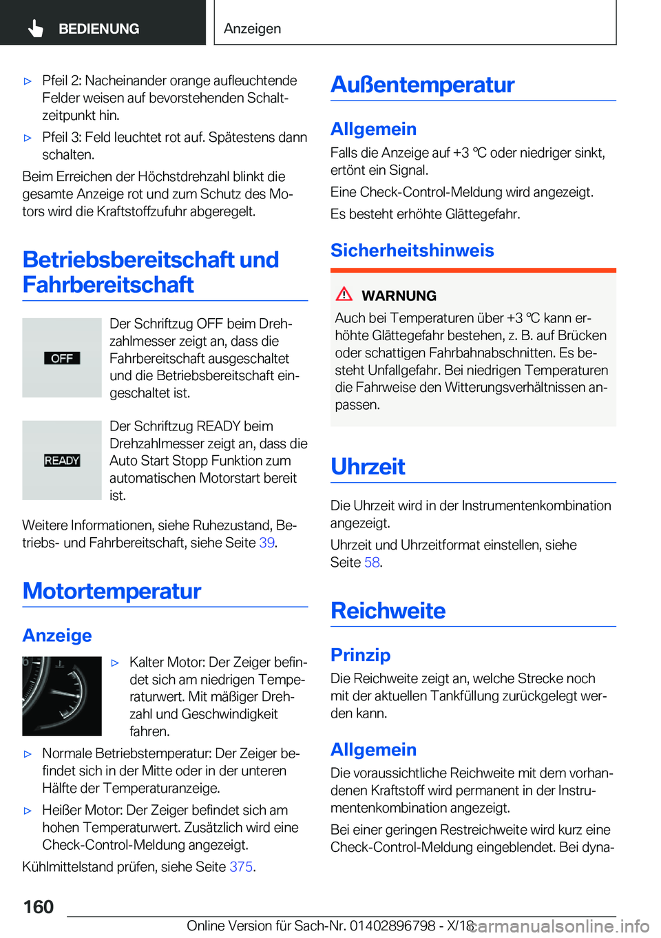BMW 7 SERIES 2019  Betriebsanleitungen (in German) 'x�P�f�e�i�l��2�:��N�a�c�h�e�i�n�a�n�d�e�r��o�r�a�n�g�e��a�u�f�l�e�u�c�h�t�e�n�d�e
�F�e�l�d�e�r��w�e�i�s�e�n��a�u�f��b�e�v�o�r�s�t�e�h�e�n�d�e�n��S�c�h�a�l�tj
�z�e�i�t�p�u�n�k�t��h�i�n�.