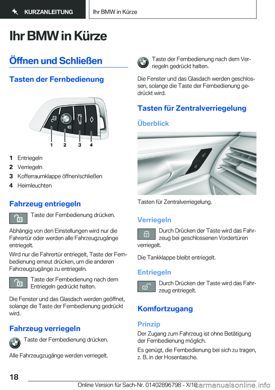 BMW 7 SERIES 2019  Betriebsanleitungen (in German) �I�h�r��B�M�W��i�n��K�