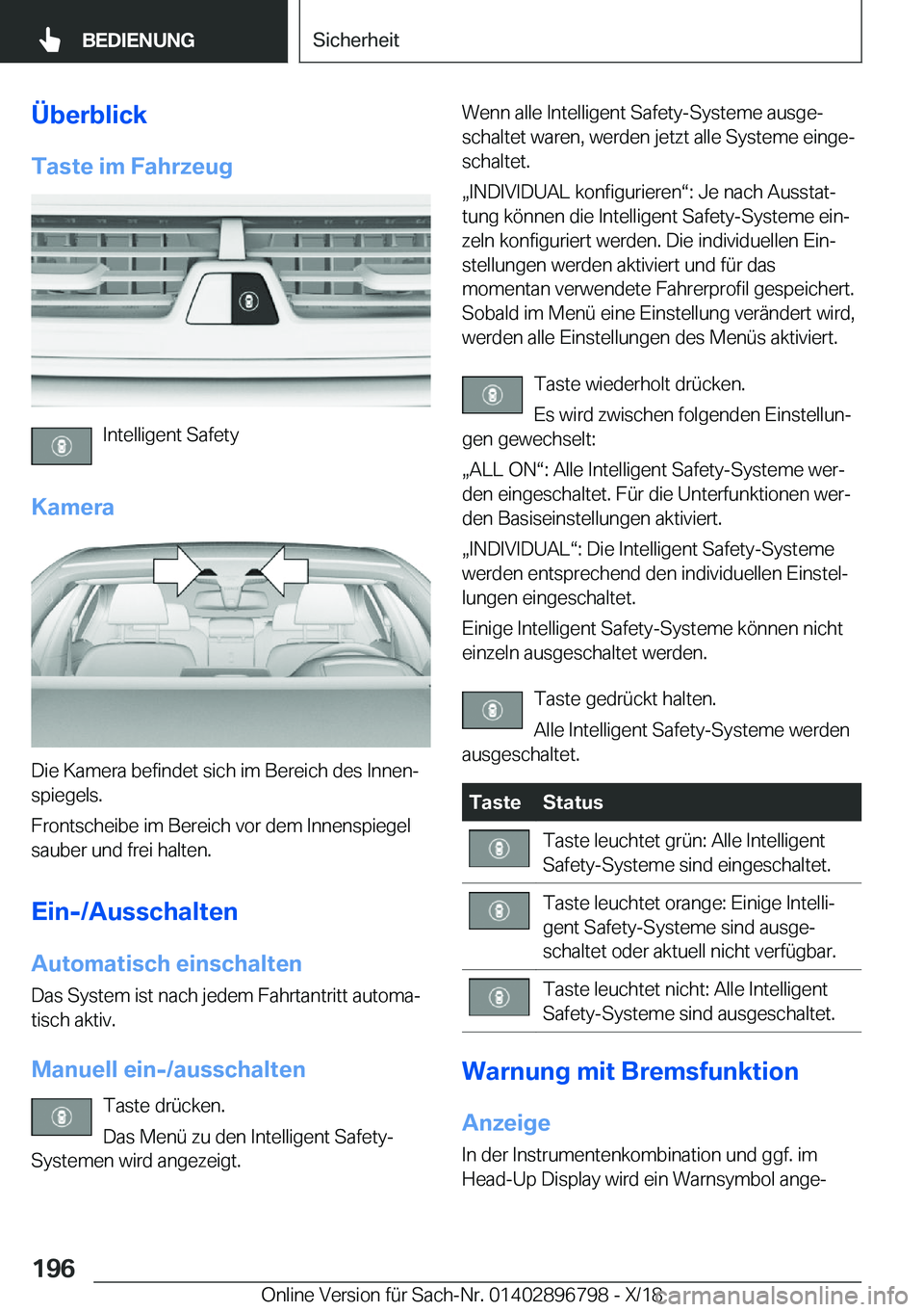 BMW 7 SERIES 2019  Betriebsanleitungen (in German) �