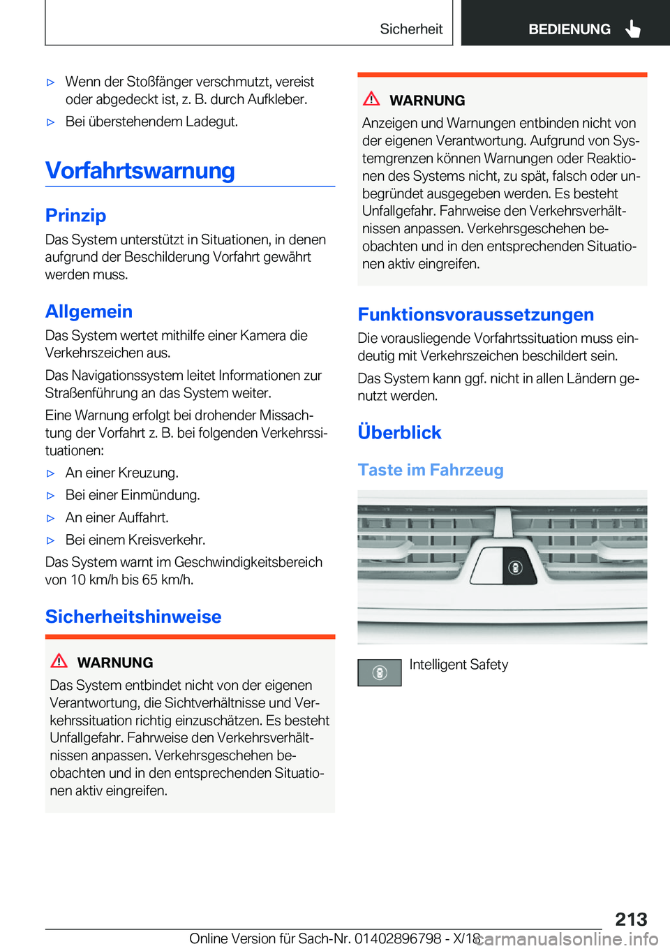 BMW 7 SERIES 2019  Betriebsanleitungen (in German) 'x�W�e�n�n��d�e�r��S�t�o�