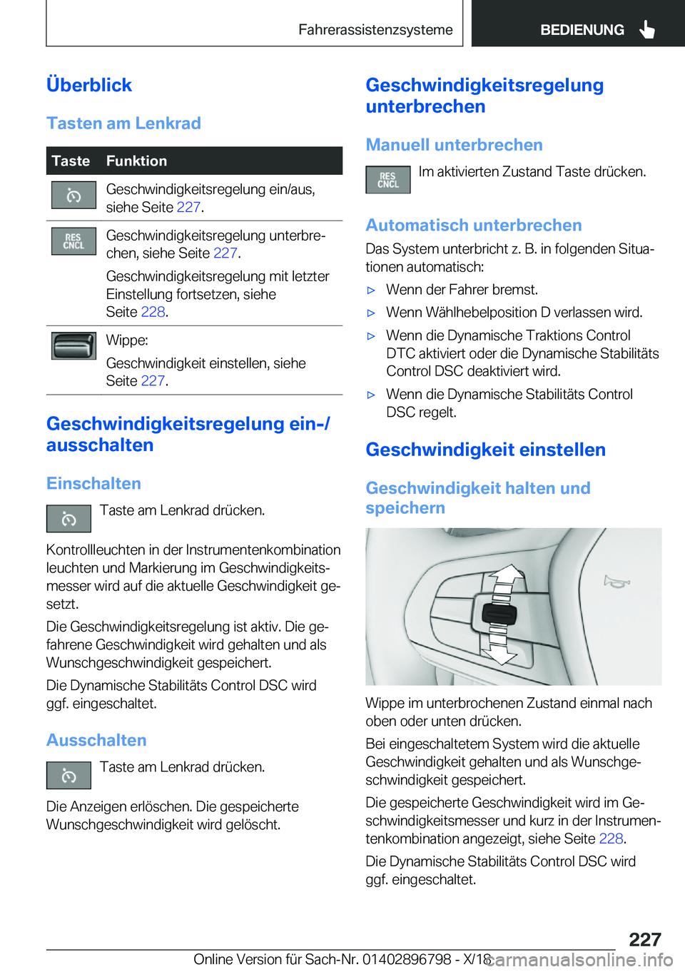 BMW 7 SERIES 2019  Betriebsanleitungen (in German) �