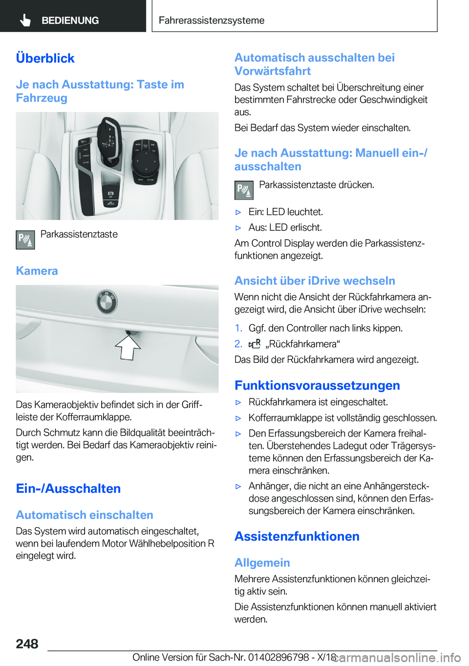 BMW 7 SERIES 2019  Betriebsanleitungen (in German) �