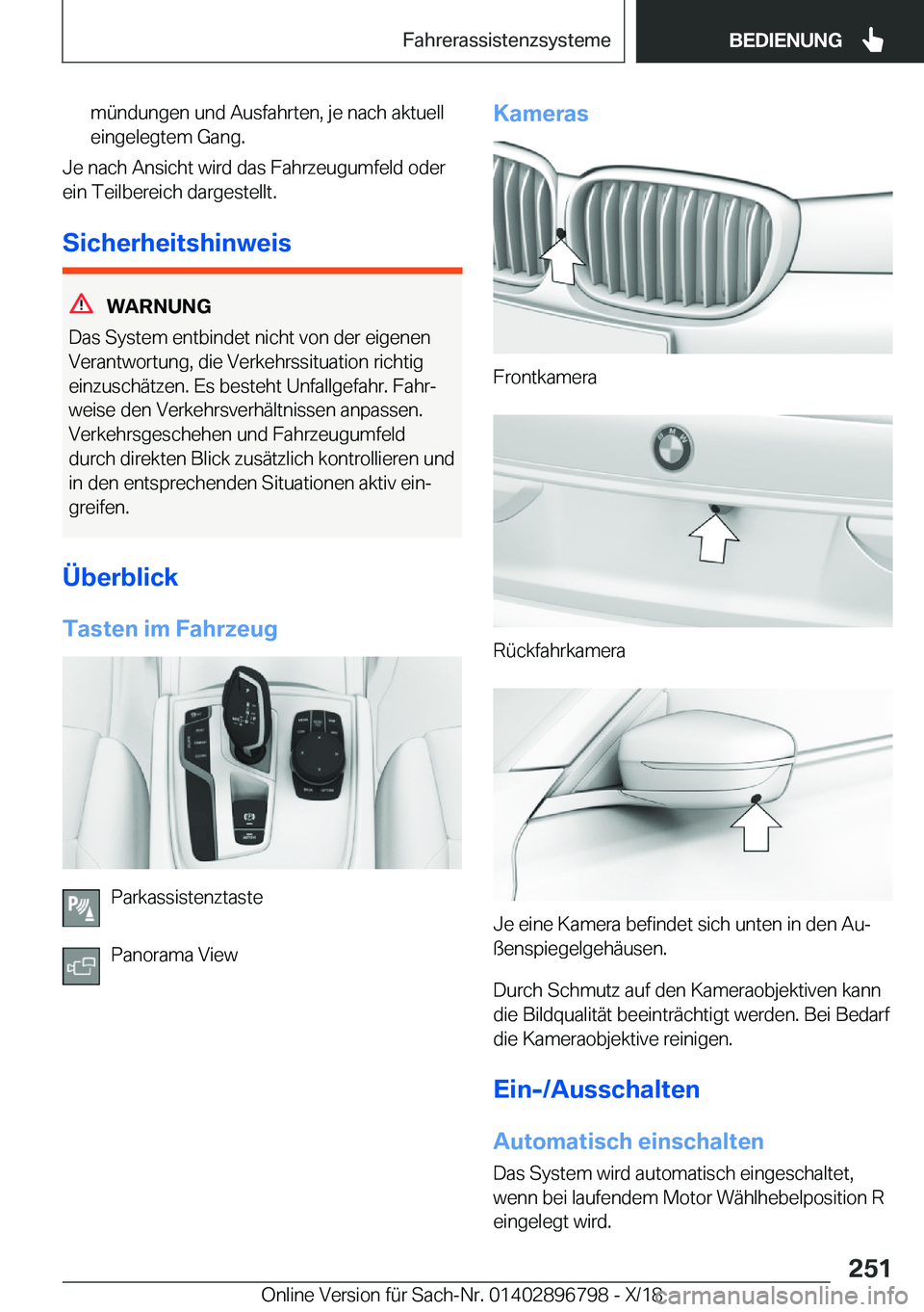 BMW 7 SERIES 2019  Betriebsanleitungen (in German) �m�